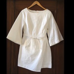 white kimono wrap dress